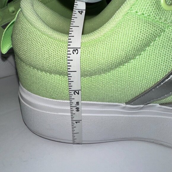 WOMENS SIZE 7.5 NEON GREEN ADIDAS PLATFORM SHOE - Picture 2 of 9